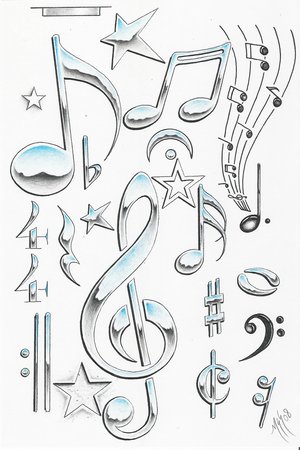 music symbols images. , especially loud and in